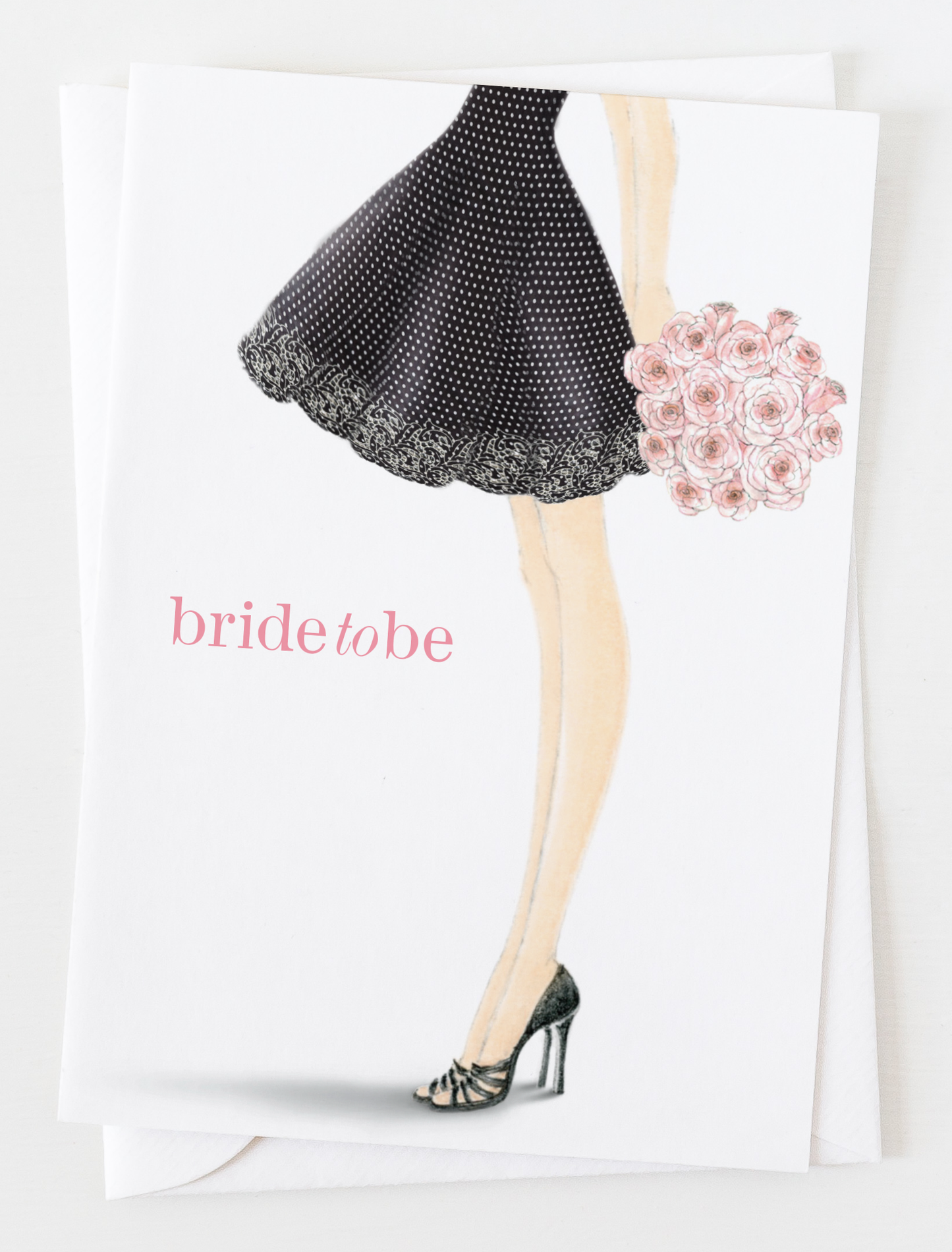 Bride To Be With Bouquet Greeting Card
