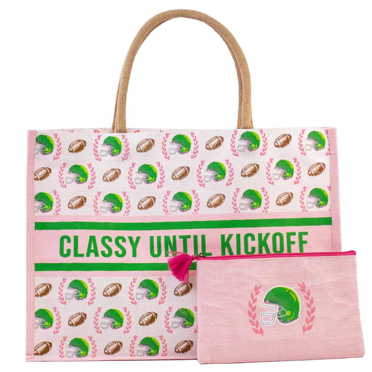 Classy Until Kickoff Juco Tote
