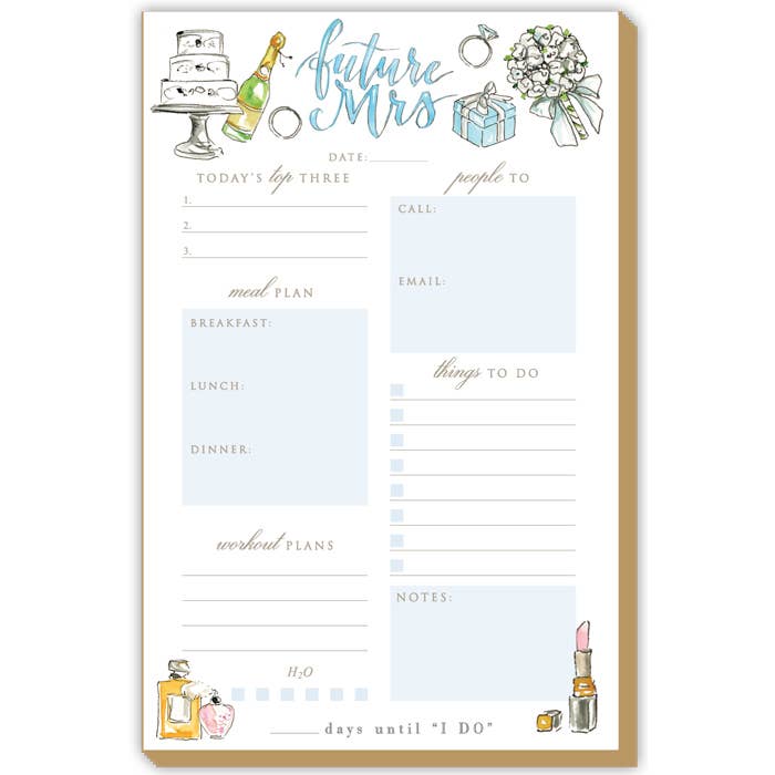 Handpainted Future Mrs Notepad