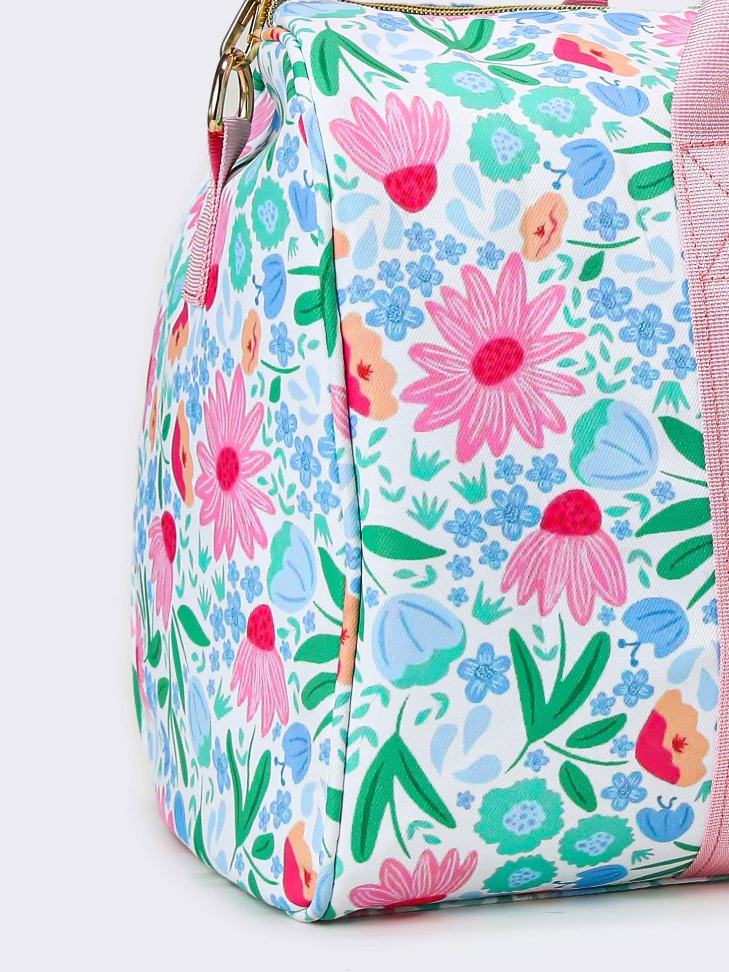 Women Floral Printed Canvas Duffel Bag