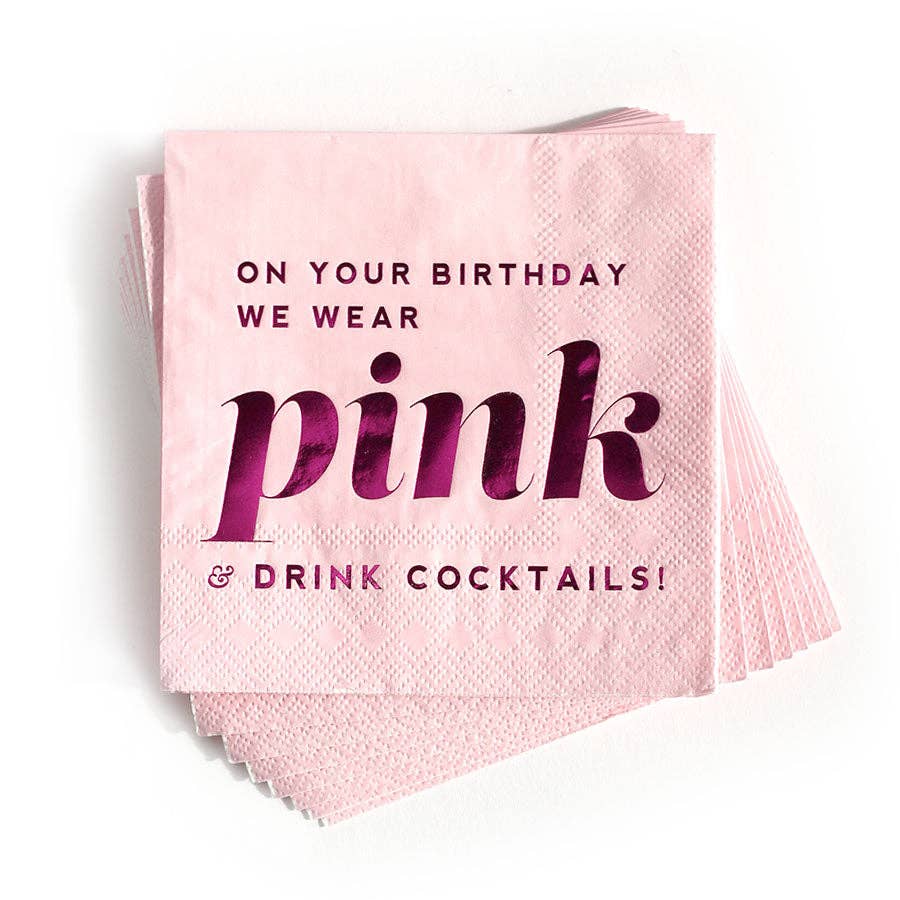 Mean Girls Pink Birthday Party Napkin