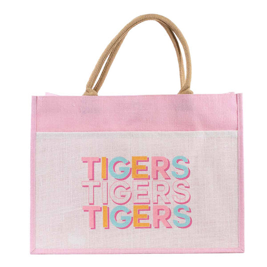 Tiger Friends Jute Pocket Tote