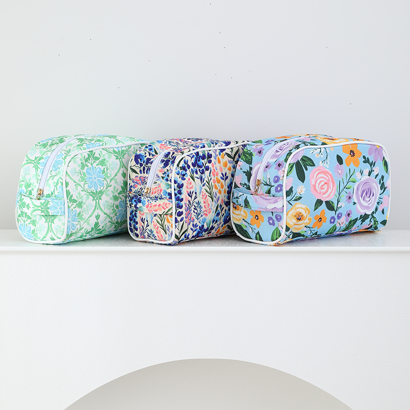 Heirloom Garden Canvas Cosmetic Bag