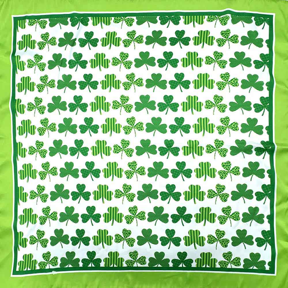 Shamrock Silky Satin Bandana Scarf
