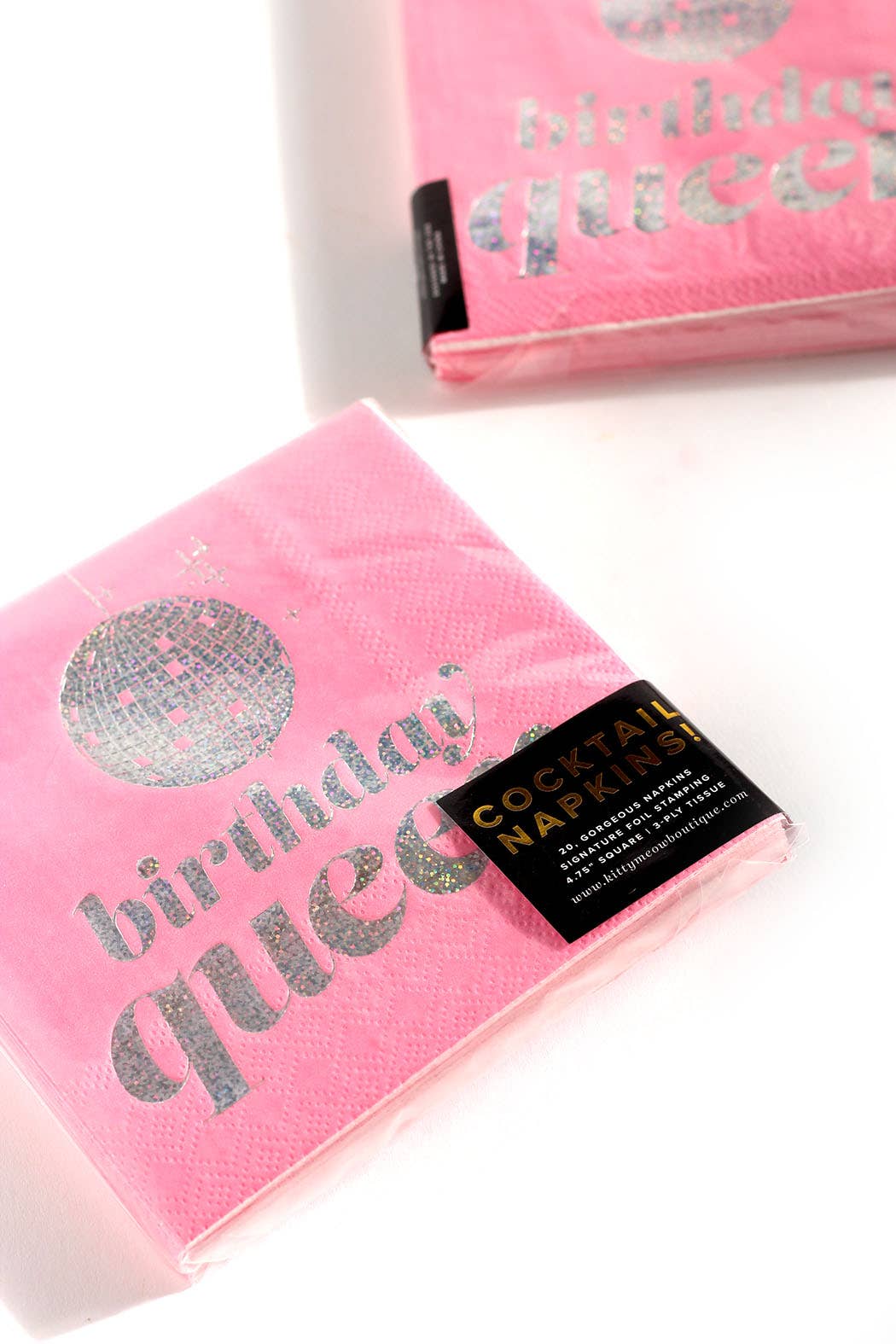 Birthday Queen Disco Ball Cocktail Napkins