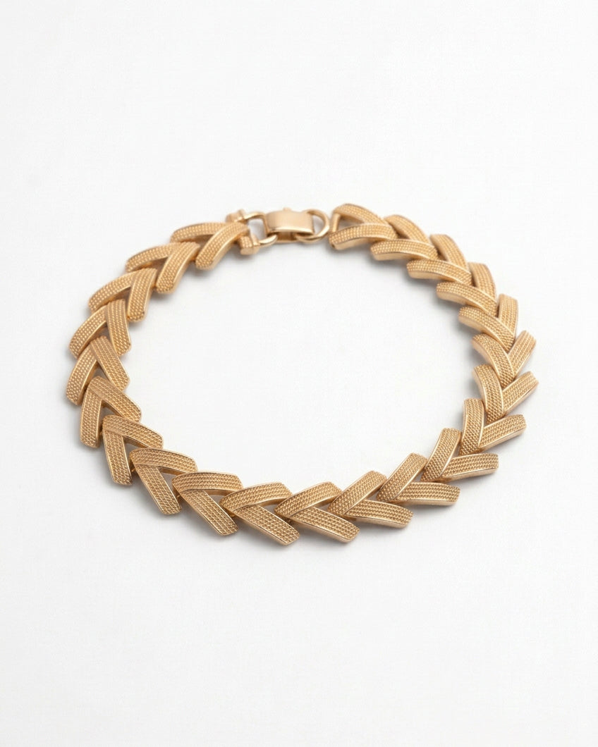 Vintage Deco Chevron Bracelet