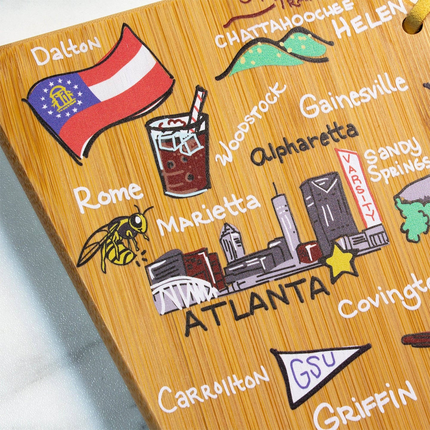 Georgia Cutting Board with Artwork