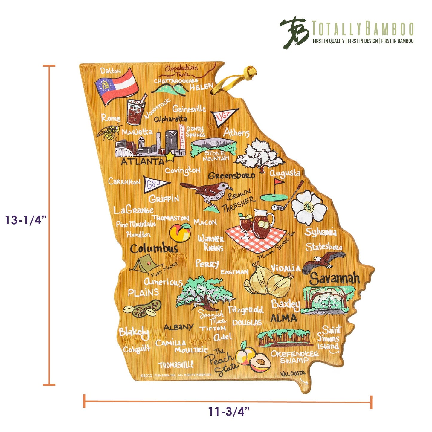 Georgia Cutting Board with Artwork