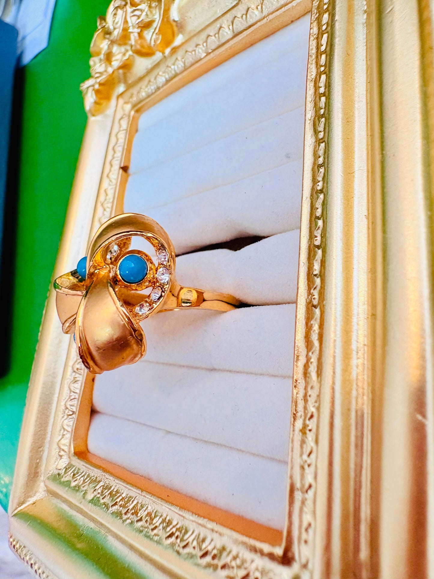 Turquoise Knotwork Statement Ring
