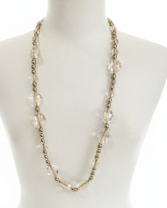 The Clarity Cascade Long Line Statement Necklace