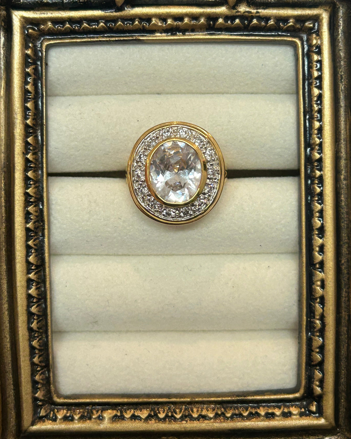 The "Rhode Island Retro" Bezel-Set Oval Cocktail Ring