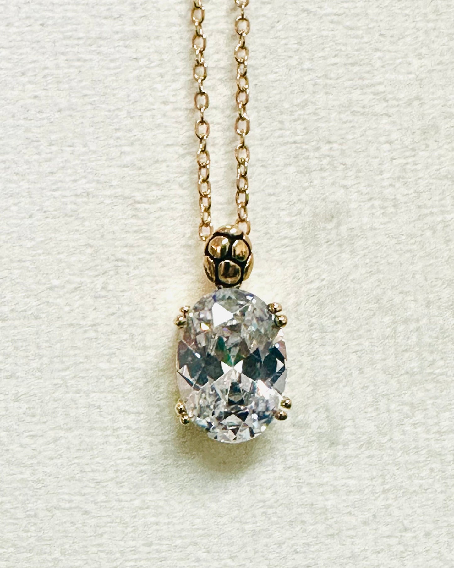 The Kingston Oval Solitaire Pendant