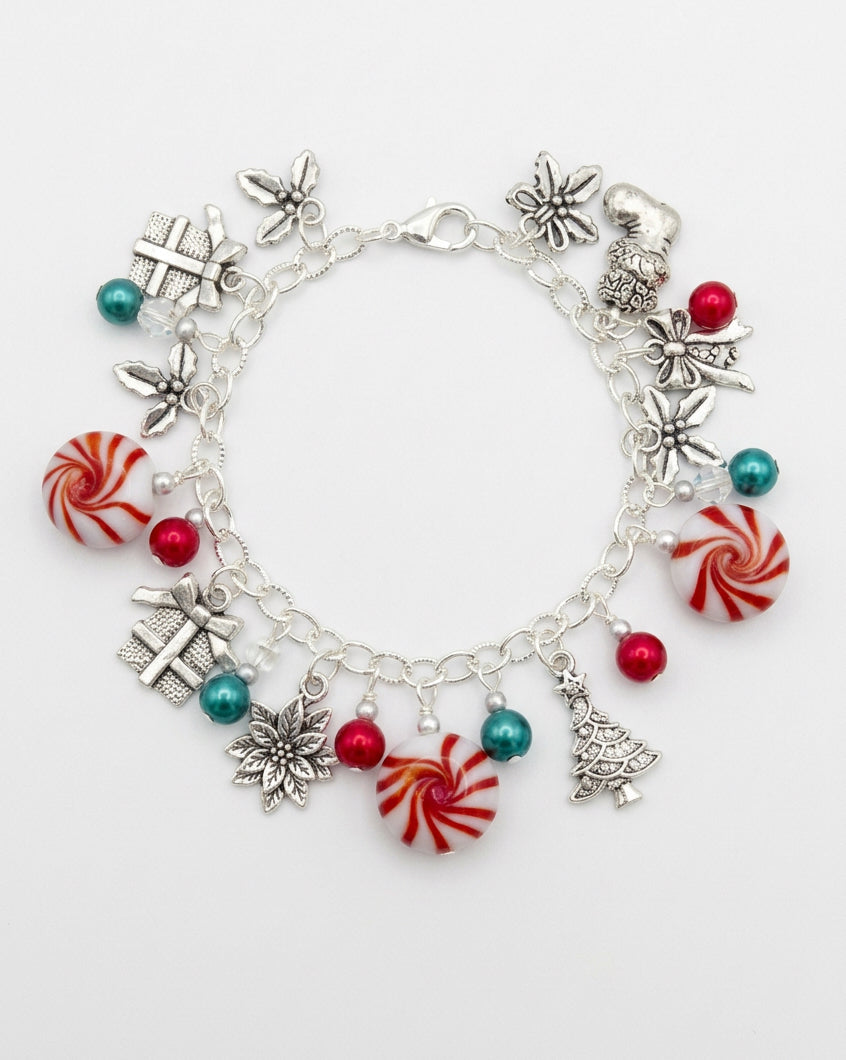 Sweet & Twist Peppermint Candy Charm Bracelet