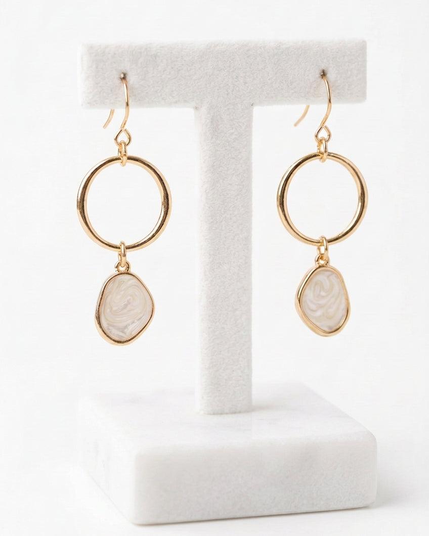 Elena Textured Coin Dangles