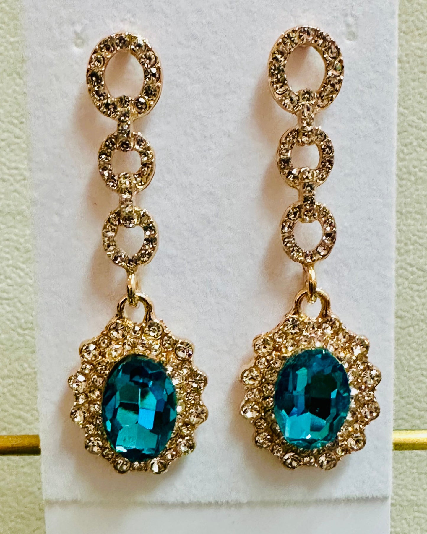 The "Something Blue" Crystal Drop Earrings