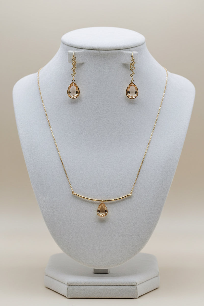 Champagne Drops Vintage Jewelry Set