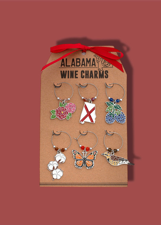 Alabama State Wine Charms Set