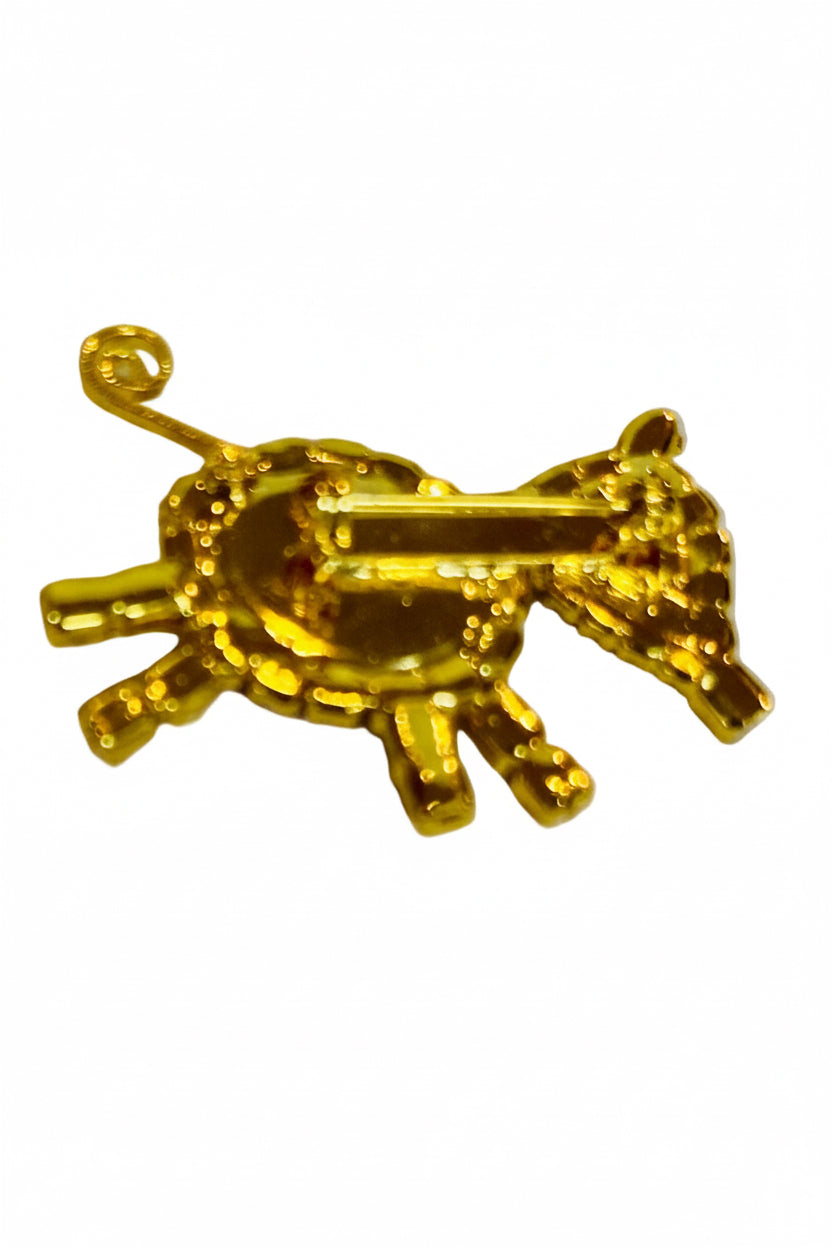 Blushing Crystal Piglet Figural Pin