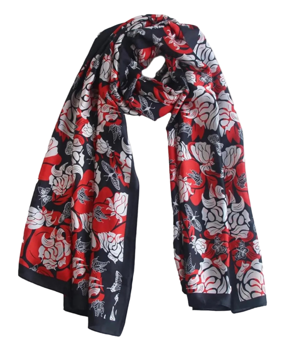 Athens Bound Red & Black Scarf