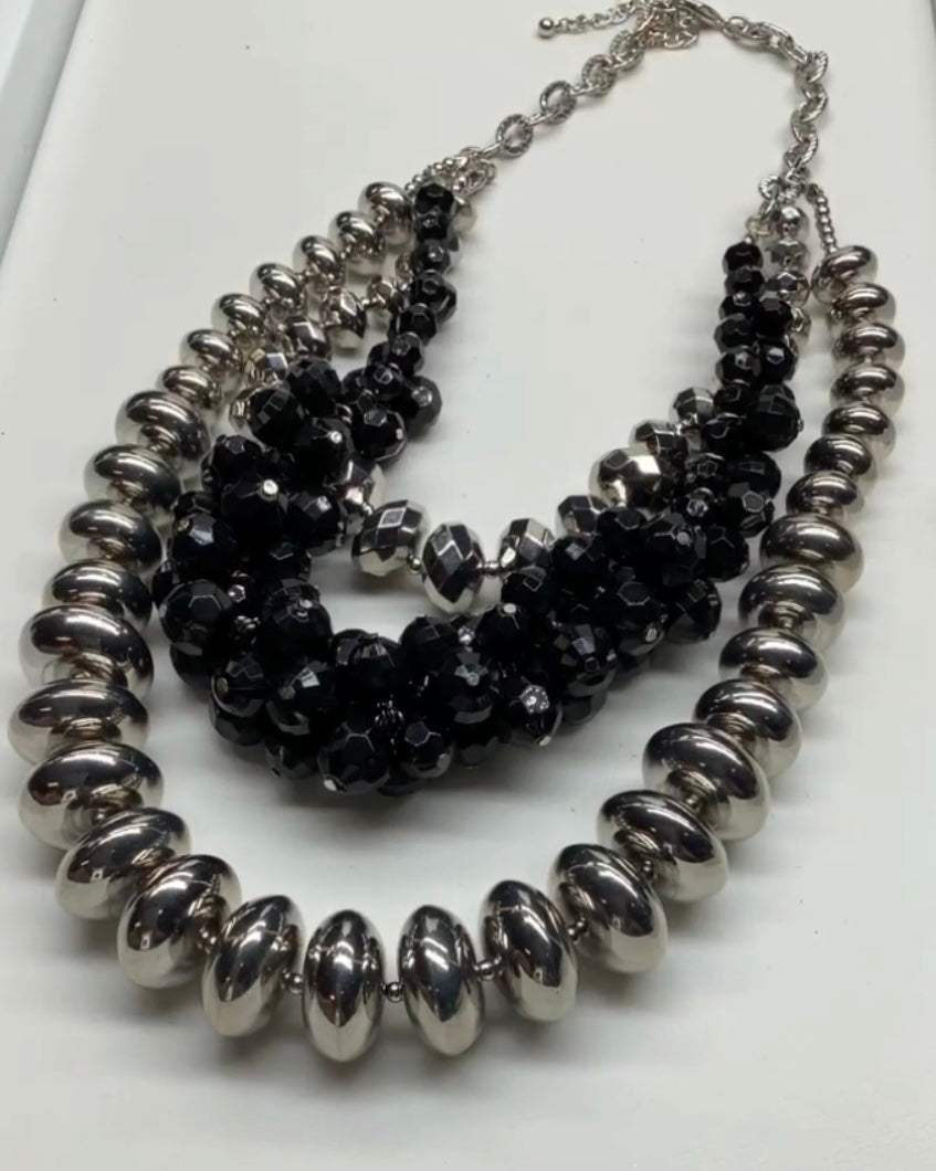 Lia Sophia Knockout Cluster Bib Necklace