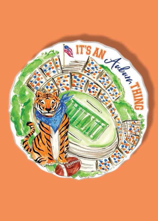 Auburn Thing Stadium and Tiger Posh Die-Cut Placemat