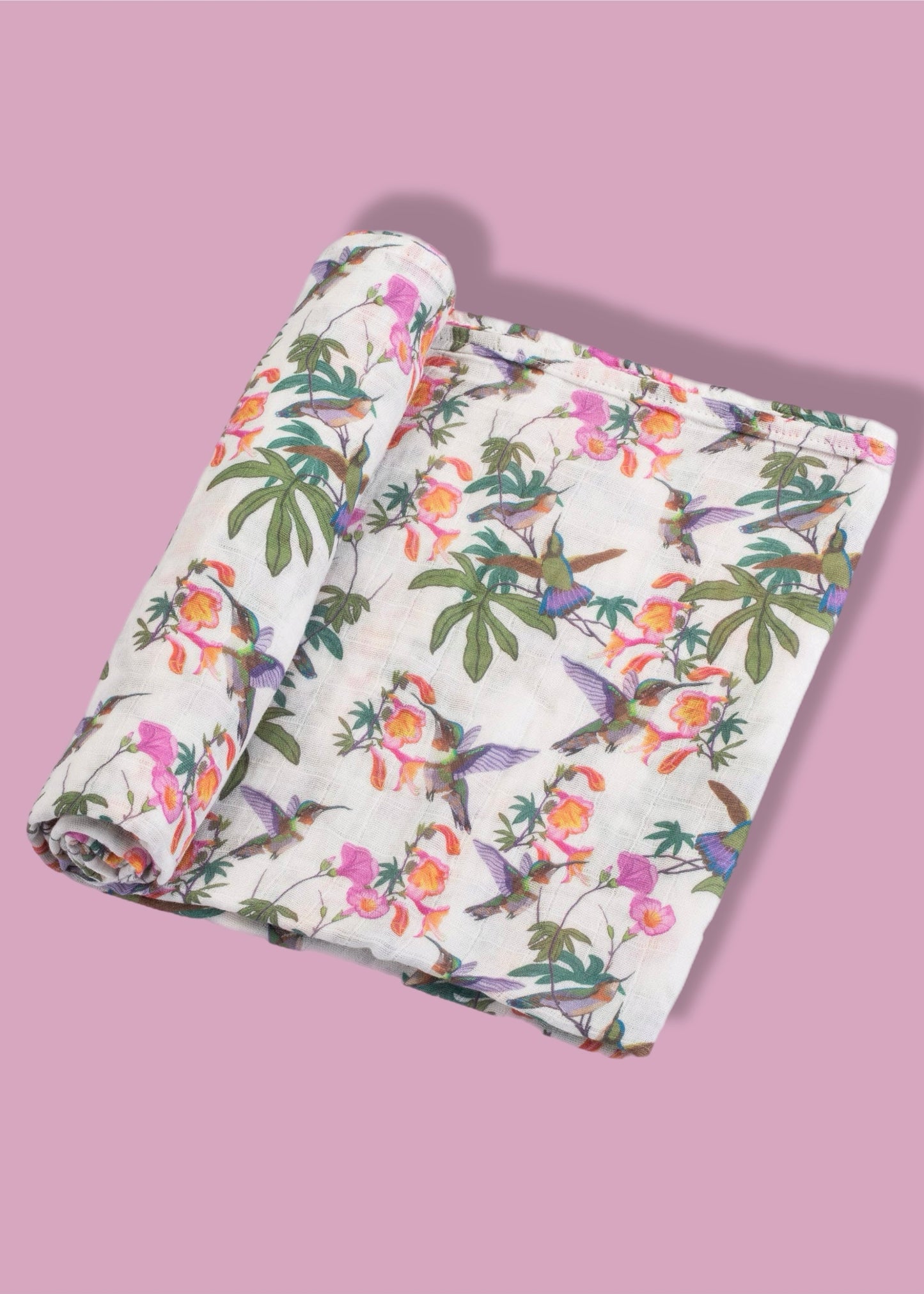 Hum Along Hummingbird Baby Muslin Swaddle Blanket