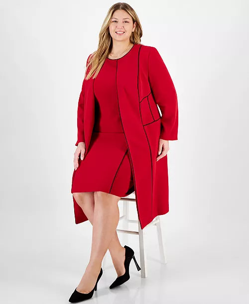 Women's Stretch Crepe Jacket with Piping