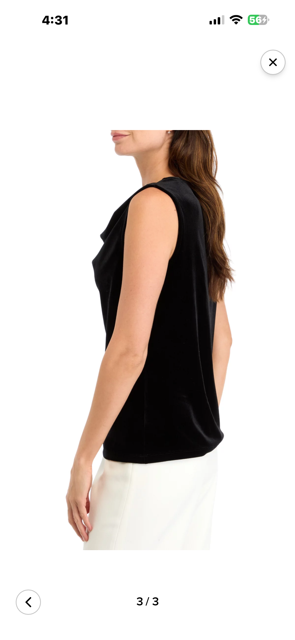 Women's Drape Neck Velvet Camisole