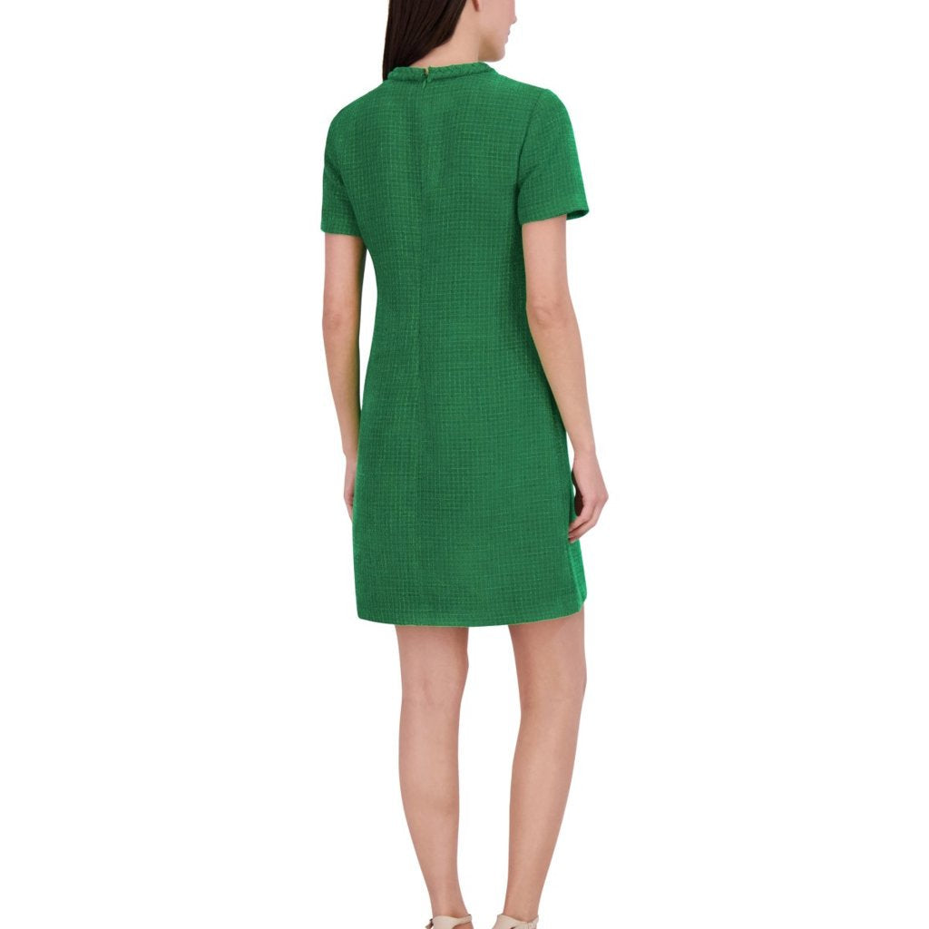 Eliza J Braid Detail Tweed Dress