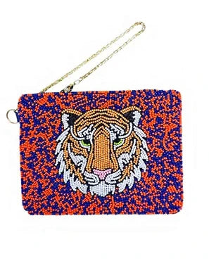 Beaded Tiger Coin Pouch