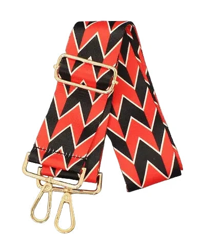Game Day Red & Black Chevron Bag Strap