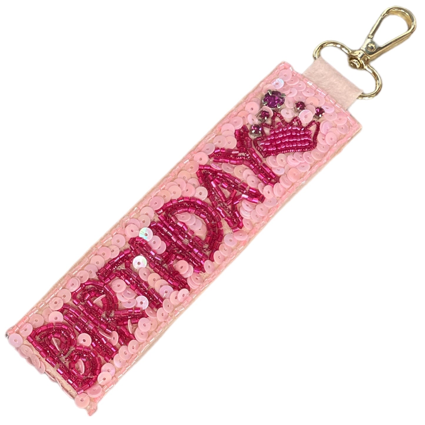 Birthday Sequin Pink Wristlet