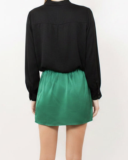 Emerald Green Mini Skirt