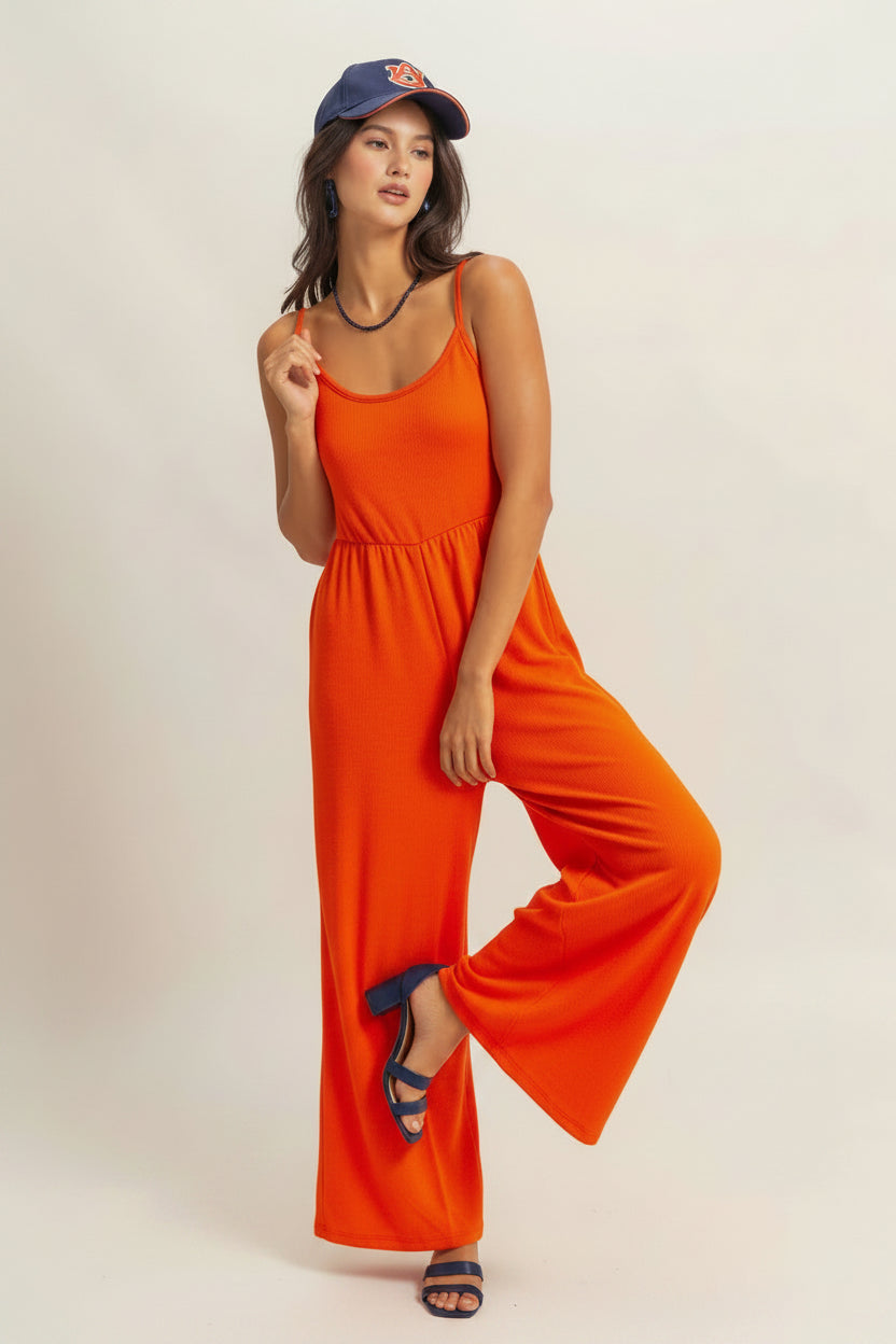 Ultimate Tailgate Ribbed Wide-Leg Jumpsuit