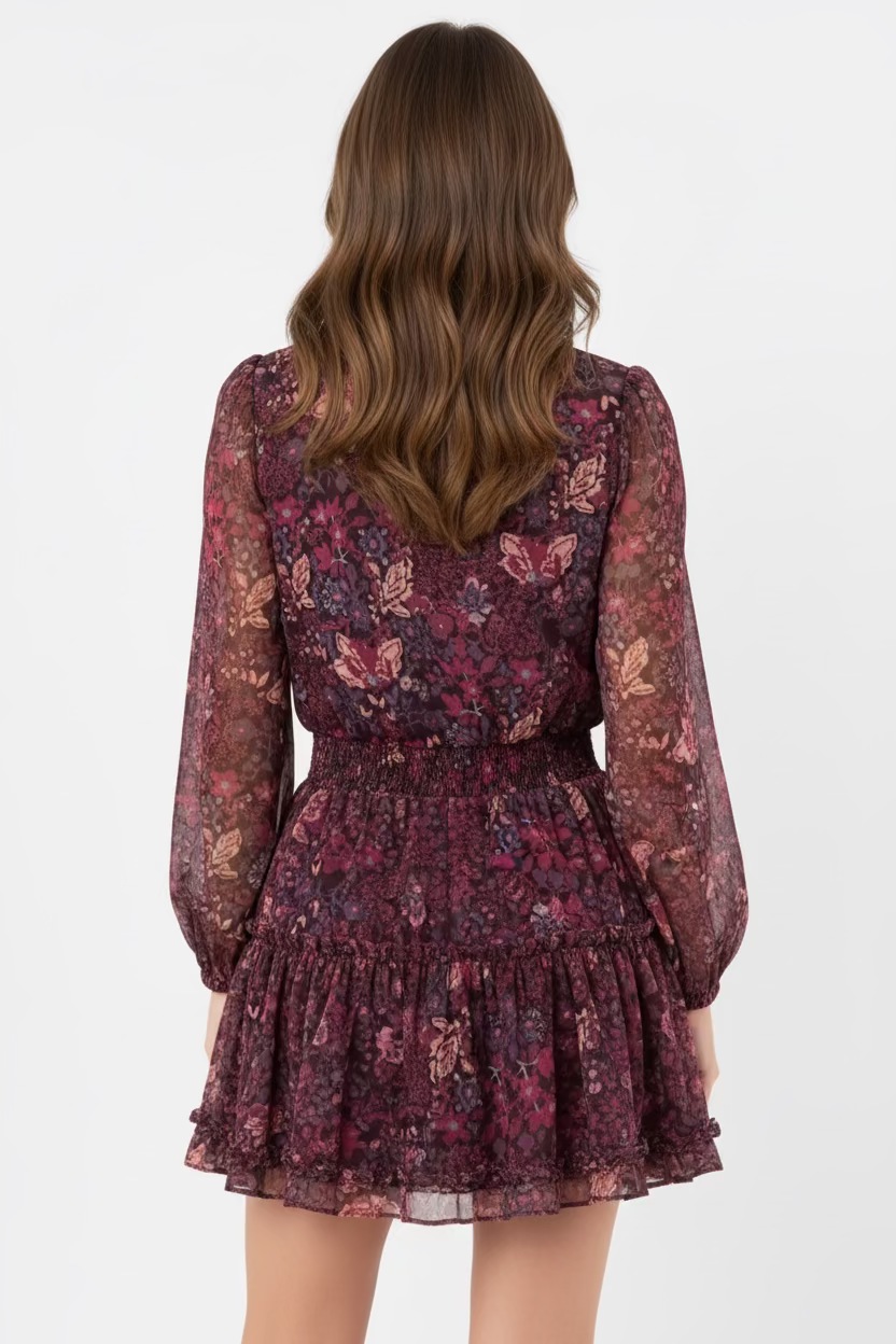 Freya Dress in Midnight Floral