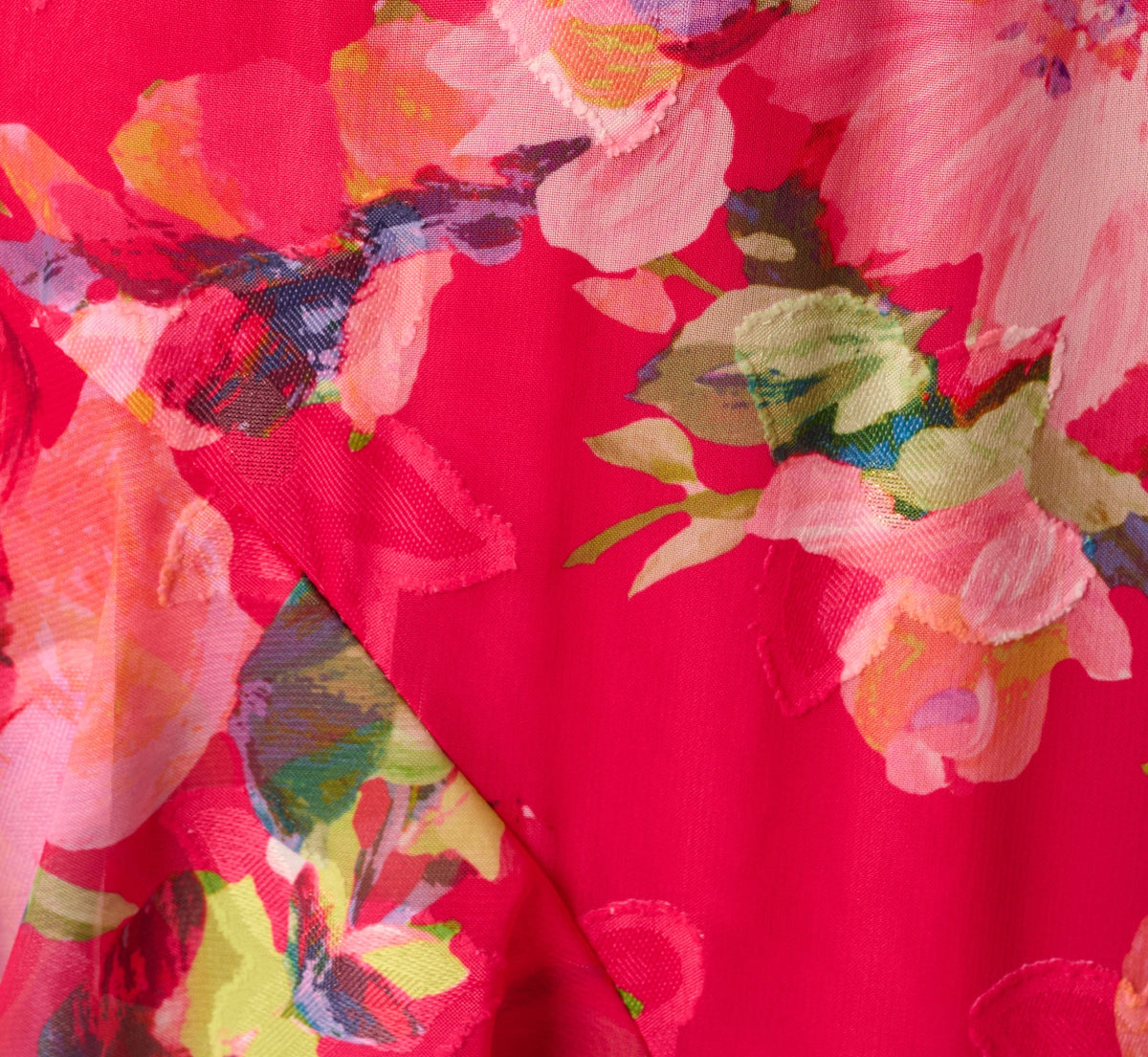 Floral Chiffon Keyhole Halter Maxi Dress In Pink Multi