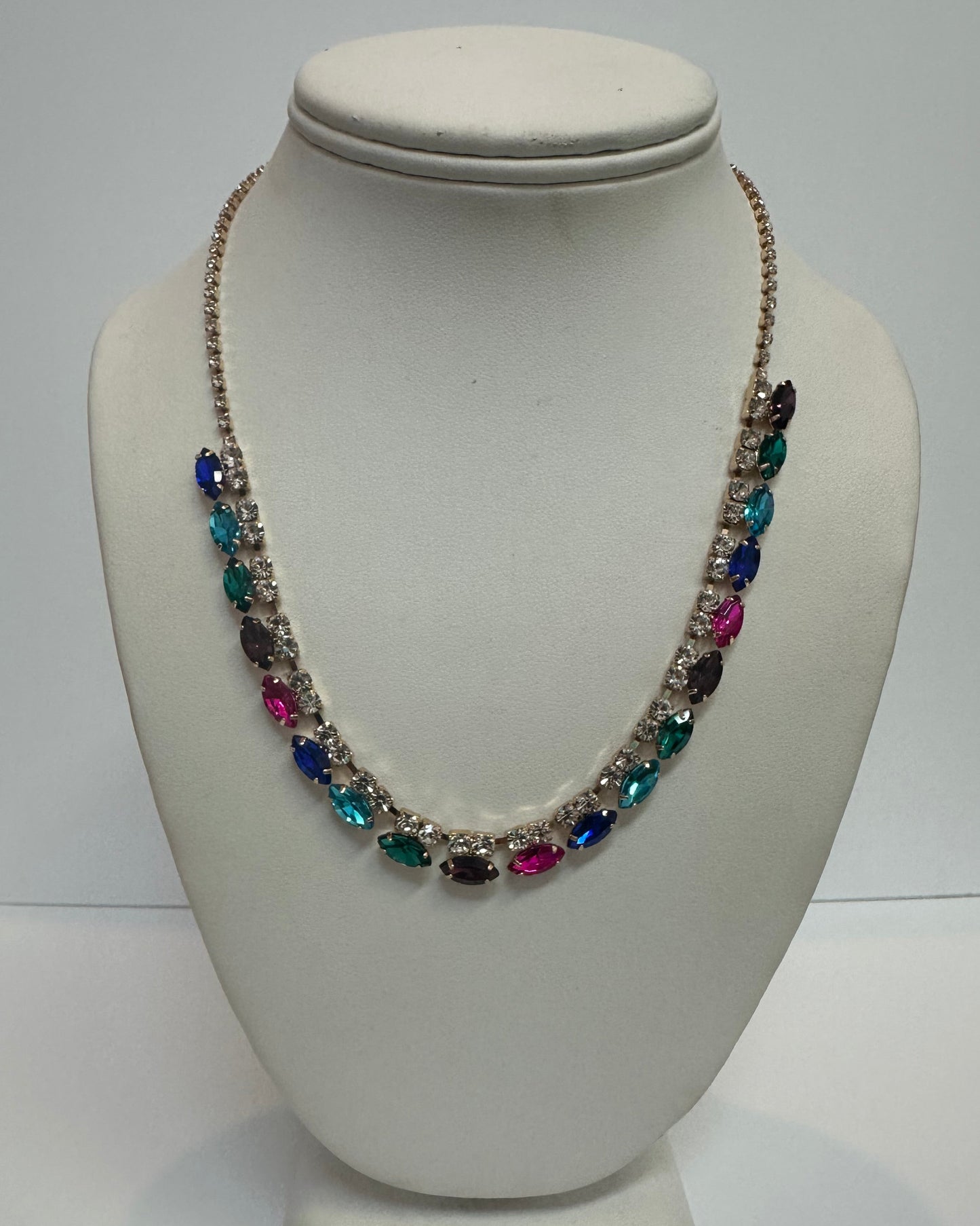 Jewel Toned Multi Collar Necklace