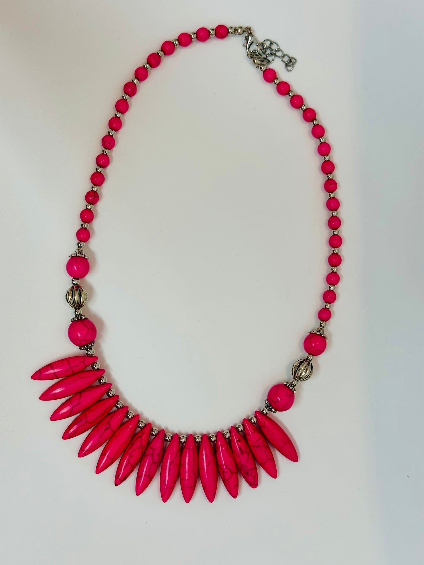 Bohemian Pink Bib Necklace