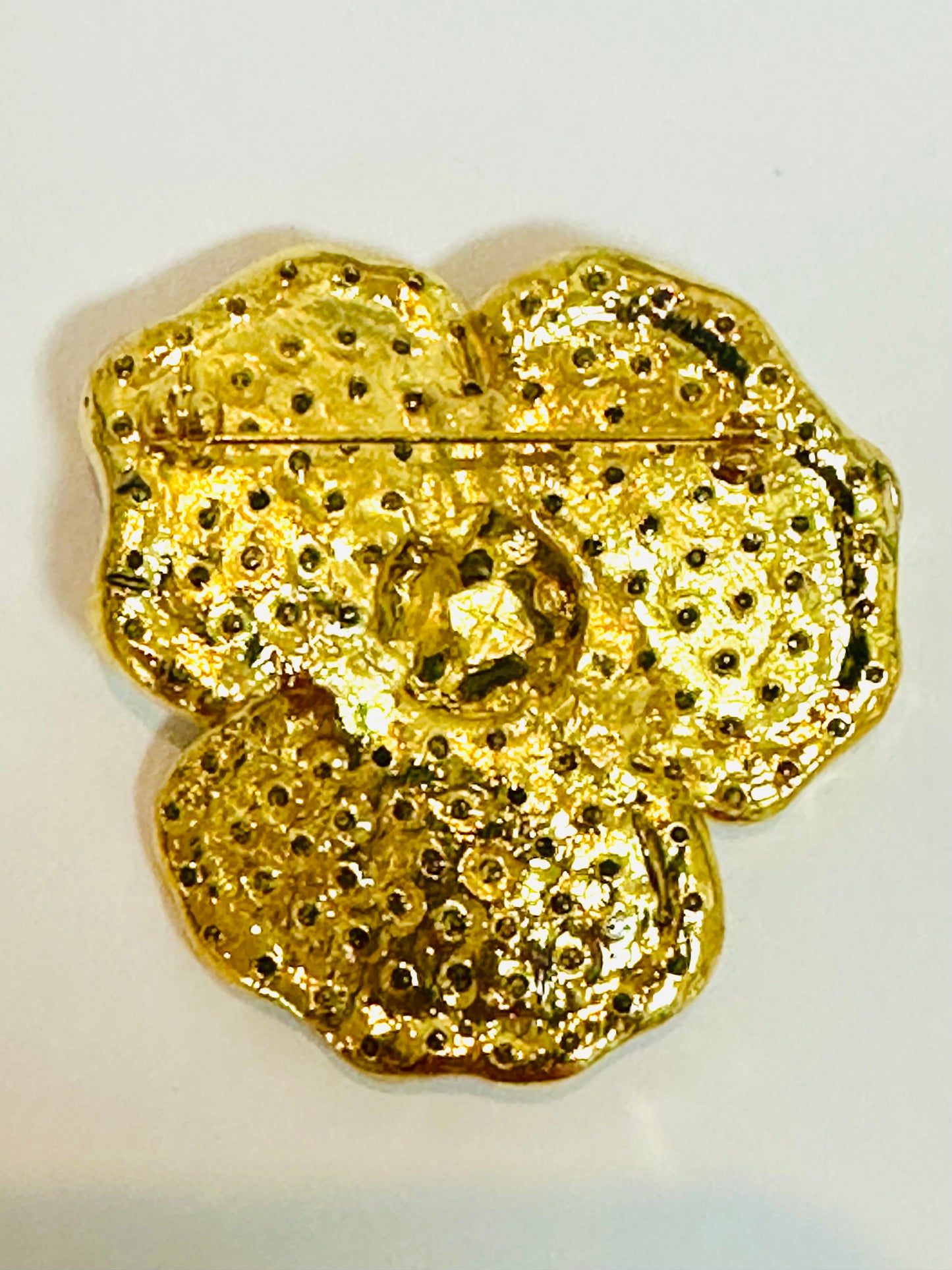 Vintage Rhinestone Pansy Brooch