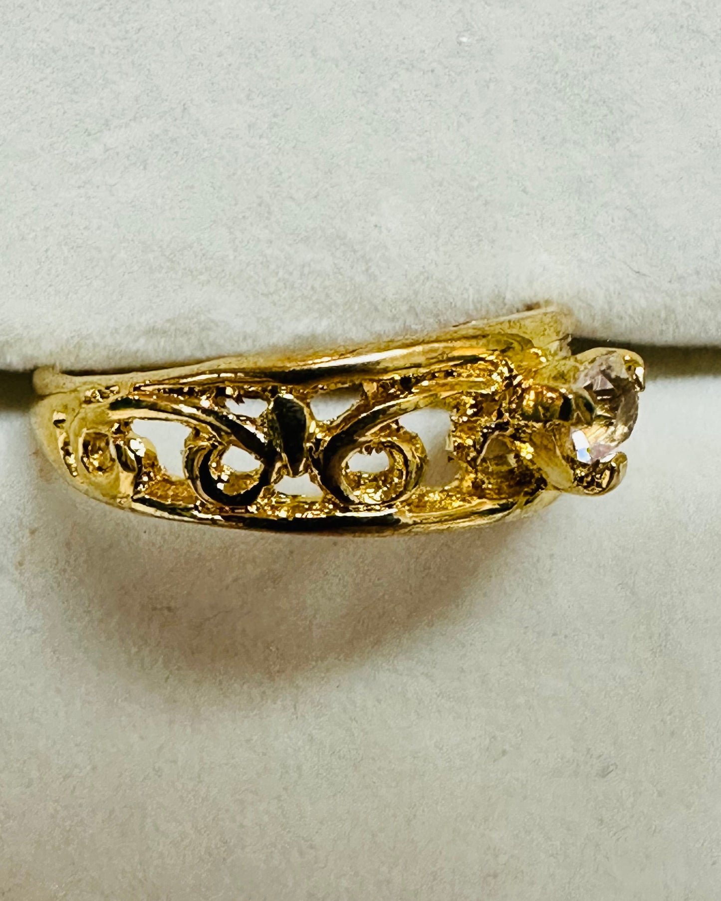 Gold Ornate Vintage Openwork Ring