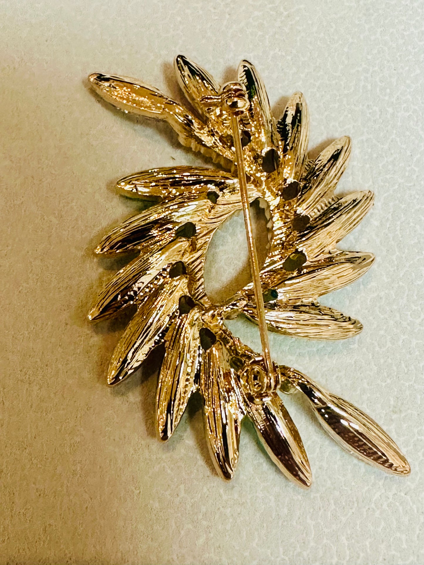 Vintage Kaleidoscope Marquise Sunburst Brooch