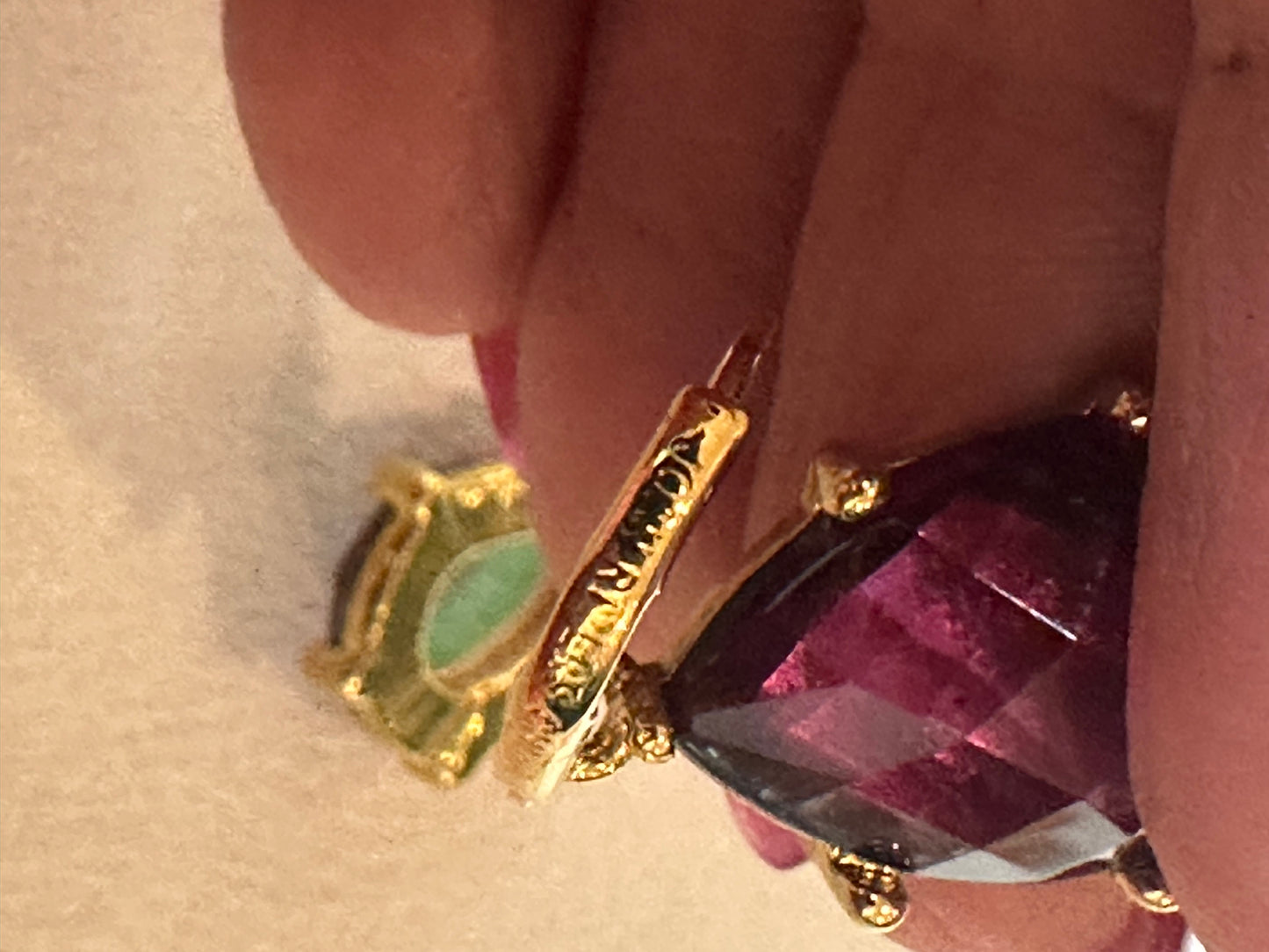 Vintage Joan Rivers "Royal Amethyst" Teardrop Earrings