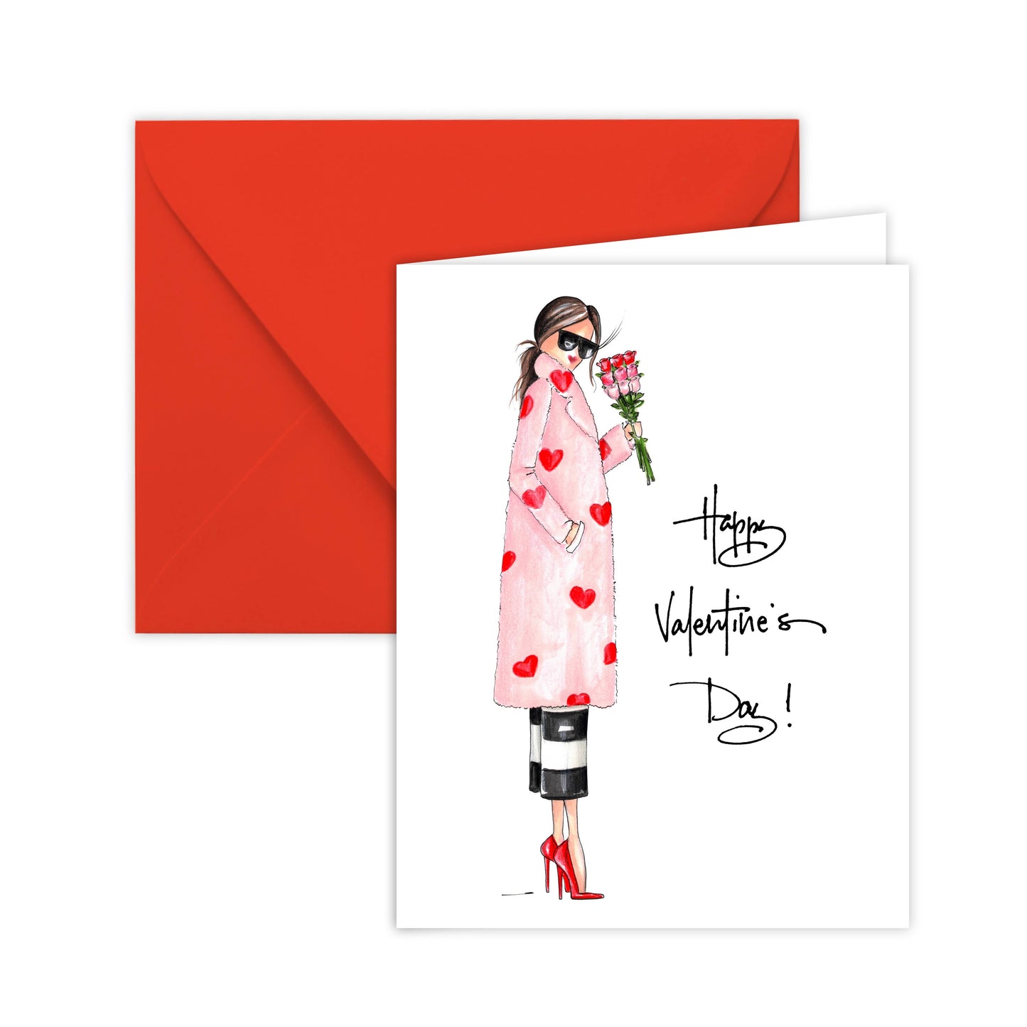 Valentine's Day Pink Greeting Card