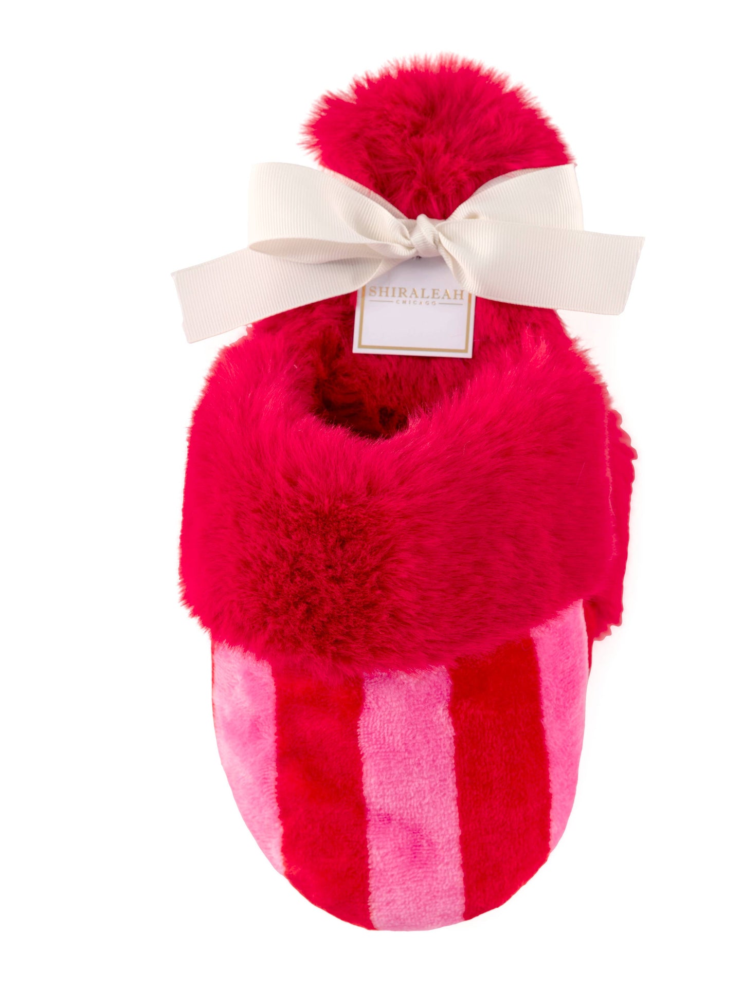 Felicity Stripe Red Slippers