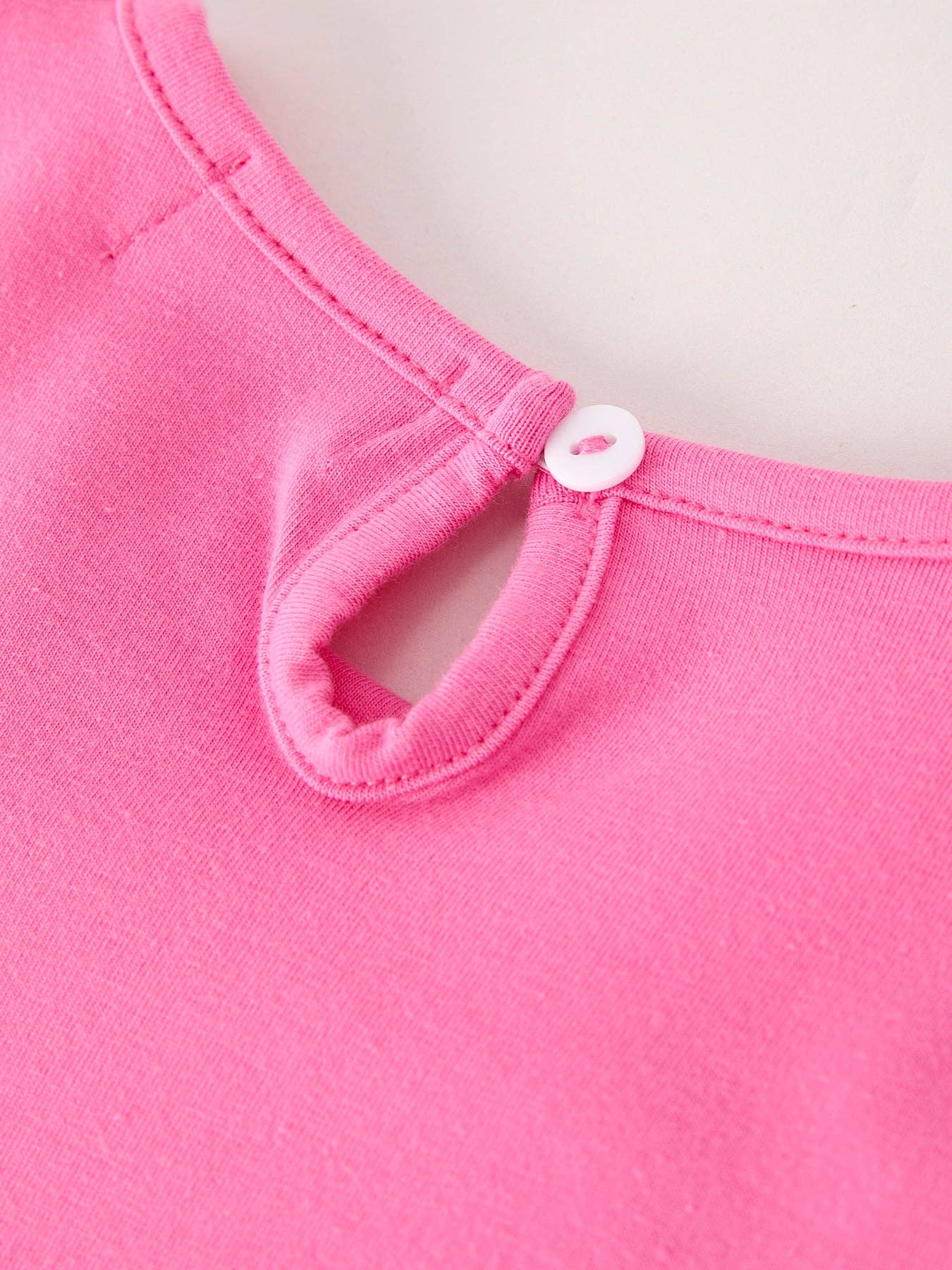 Pink "GOBBLE" Smock Embroidery Dress