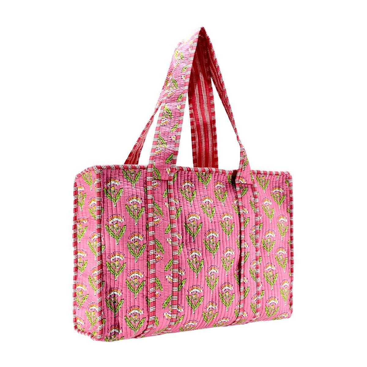 Cotton Pink Bouquet Tote Bag- Small & Large