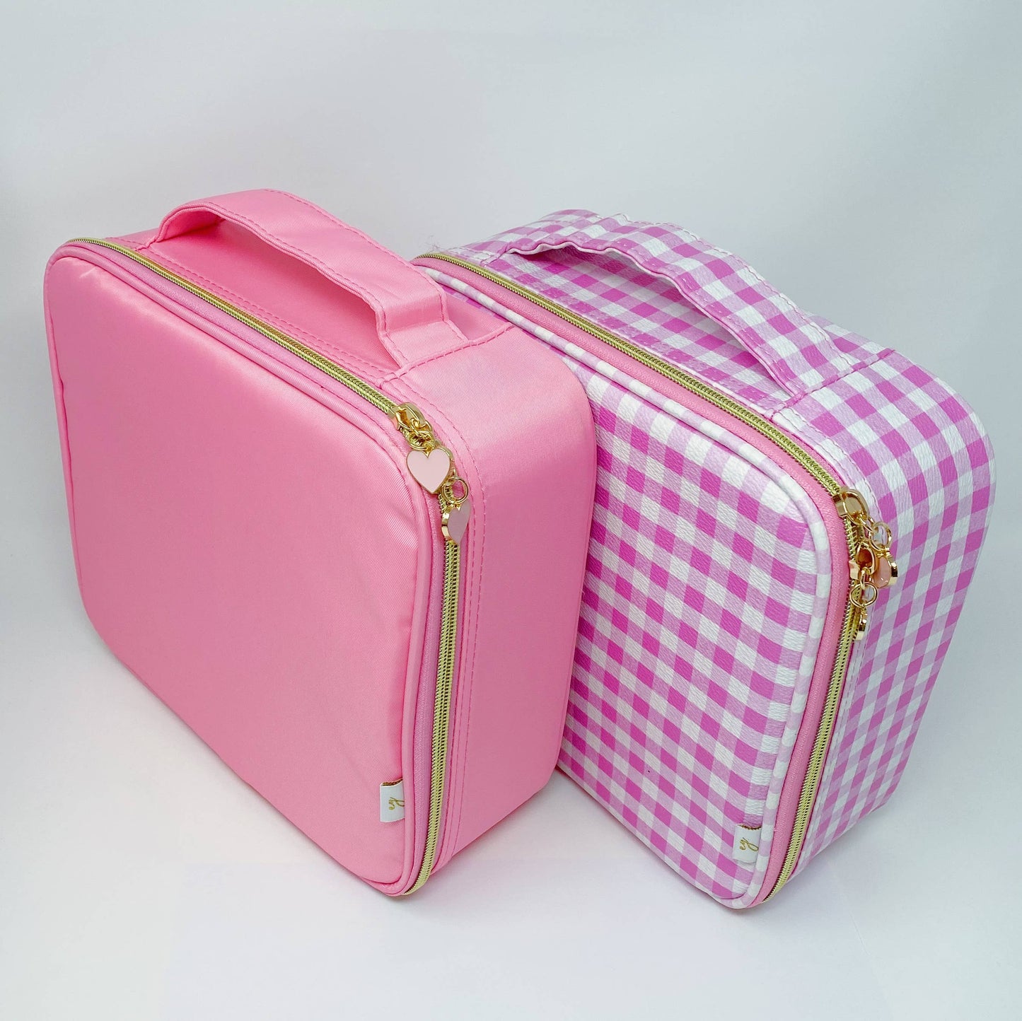 Pink Gingham Glam Girl Cosmetic Case