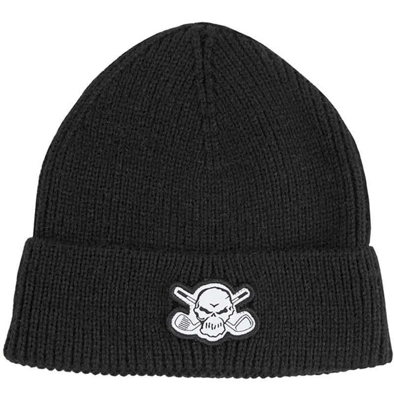 Cuffed Loose Knit Beanie (Black)