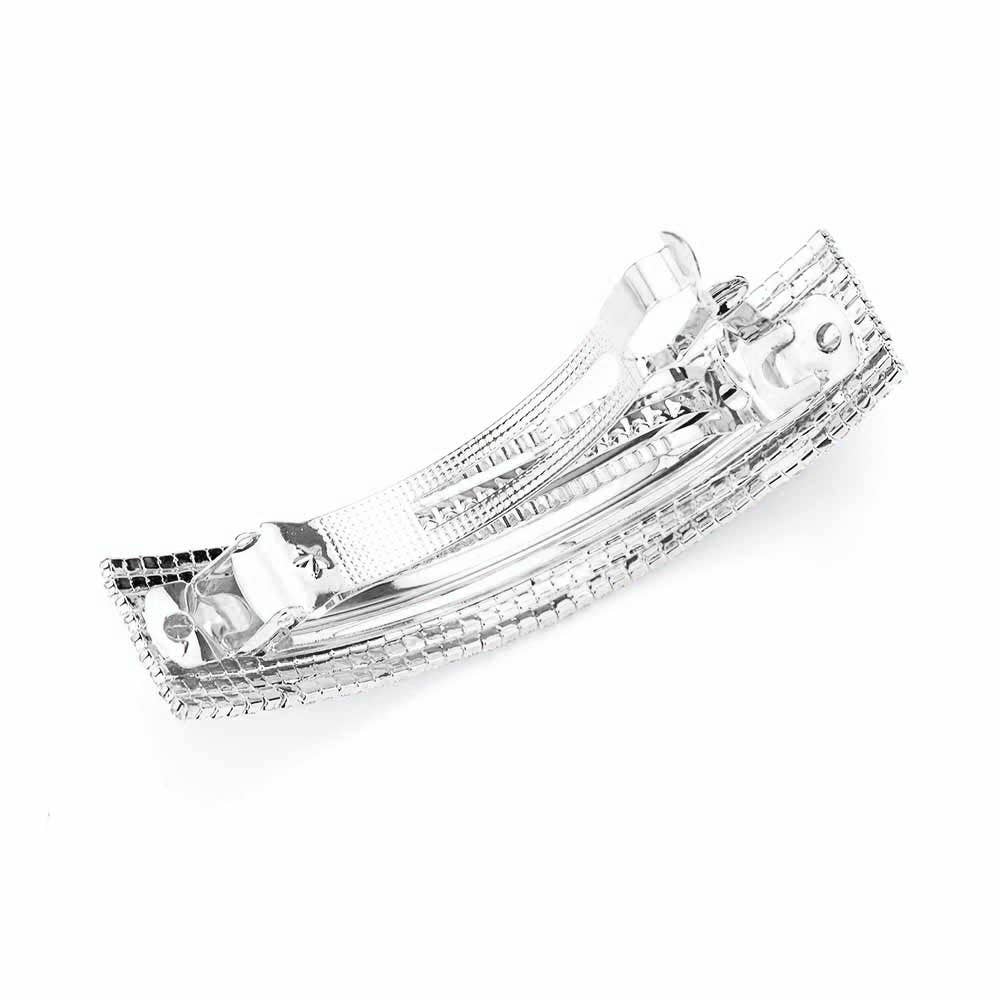 9 Rows Rhinestone Rectangle Barrette