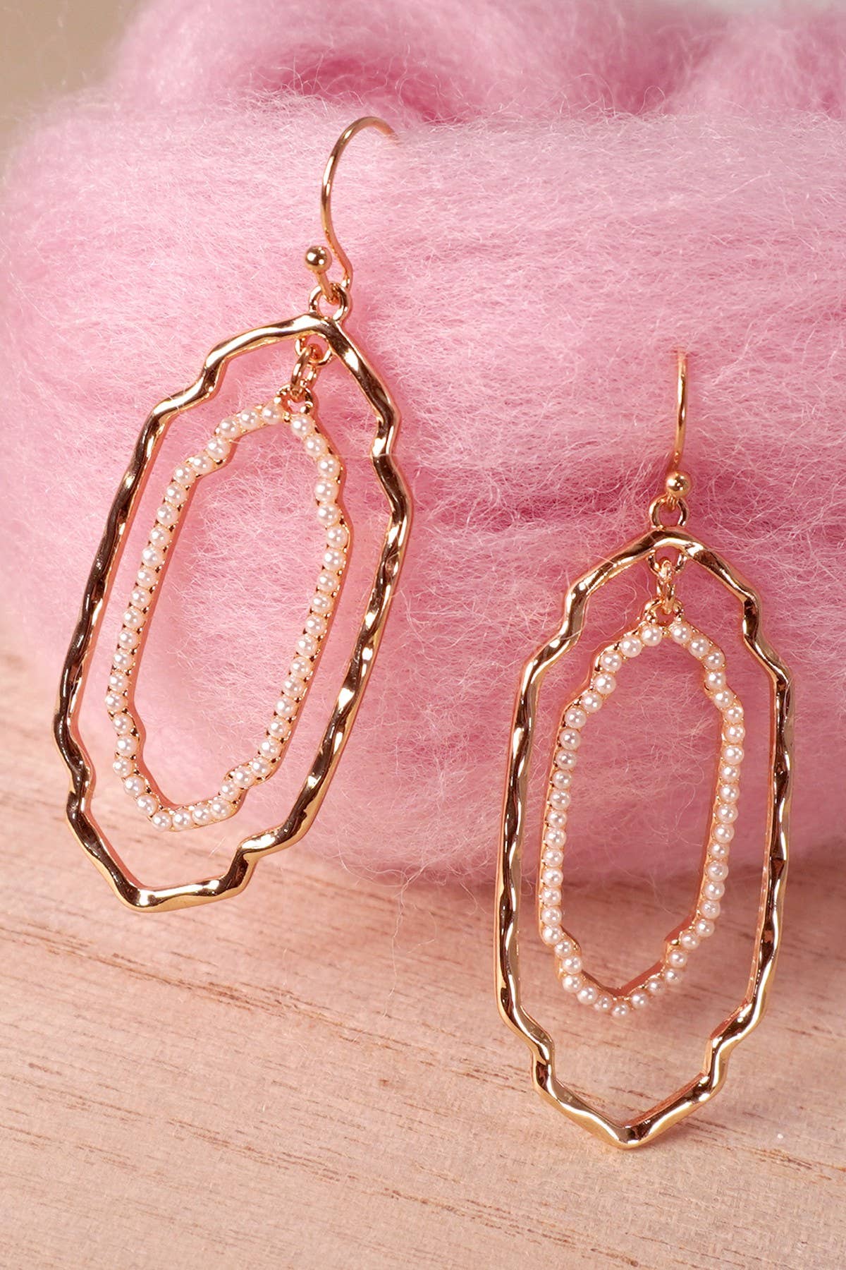 Oval Pearl Drop Earrings